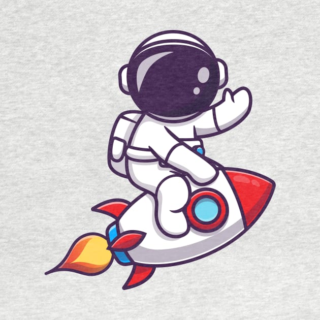 Cute Astronaut on Rocket - Rocket Man by info@dopositive.co.uk